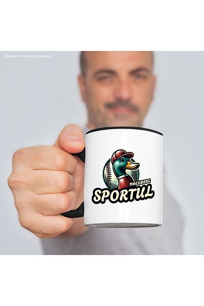 StoryGift Romania Duck loving baseball mug b4ALL funny sport animal, 330ml, Ceramic with Handle Ne, With,STG.