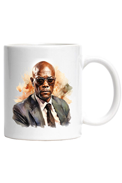 StoryGift Romania Cana Cu Samuel L. Jackson, Actor, Ochelari De Soare, Vedeta, Multicolor 330 ml, , Cu Maner Alb