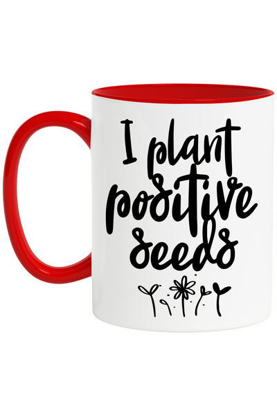 StoryGift Romania Cana cu floricele si mesajul "I plant positive seeds" - pla...