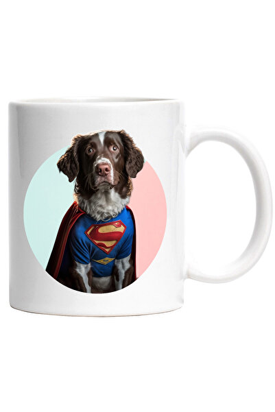 StoryGift Romania Cana cu Portret Caine Supererou, Caine in Custom de Superma...