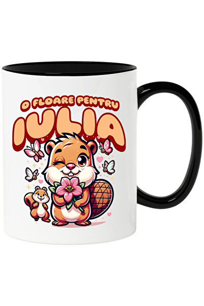 StoryGift Romania Cana cu Castor Romantic Cuplu Fericit Text O Floare Pentru ...