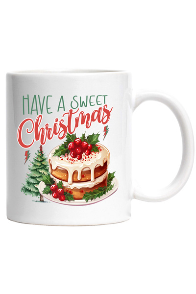 StoryGift Romania Cana cu un tort cu mesajul "Have a sweet Christmas", Craciu...