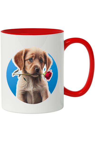 StoryGift Romania Cana Cu Catel, Trandafir, Floare, Iubitori De Animale, Mult...