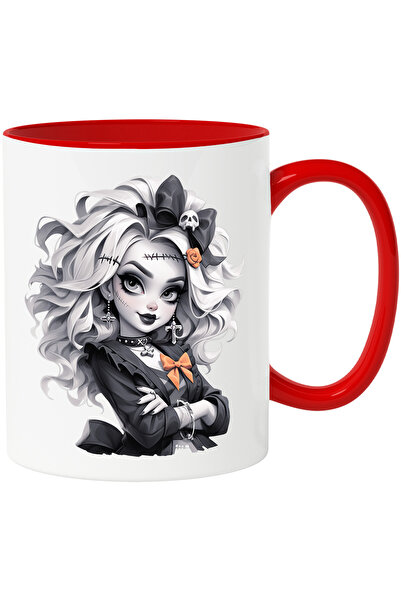 StoryGift Romania Cana cu o fata goth | ilustratie | draguta | alb & negru | ...