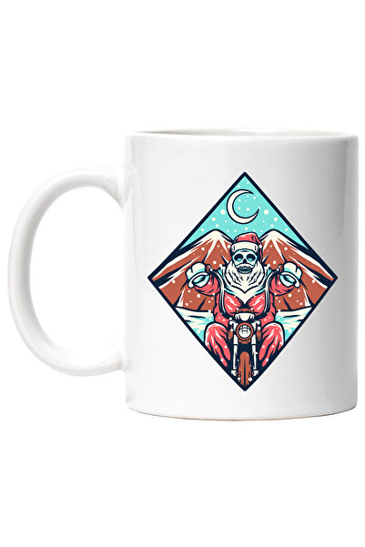 StoryGift Romania Cana Cu Mos Craciun, Motocicleta, Schelet, Ninsoare, Multic...