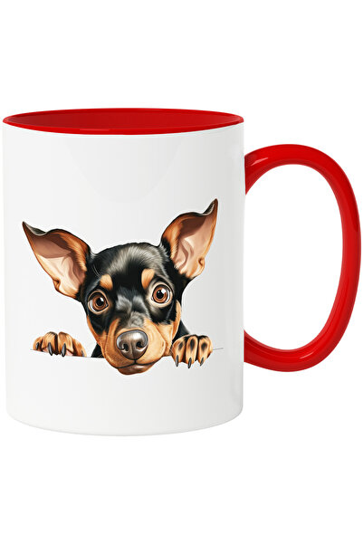 StoryGift Romania Cana cu un catel curios | ilustratie | maro | negru | ilust...