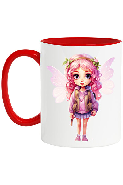 StoryGift Romania Cana cu o fetita cu aripi de zana | ilustratie | par roz | ...