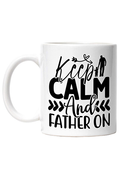 StoryGift Romania Cana textul in engleza "Keep calm and father on" - pastreaz...