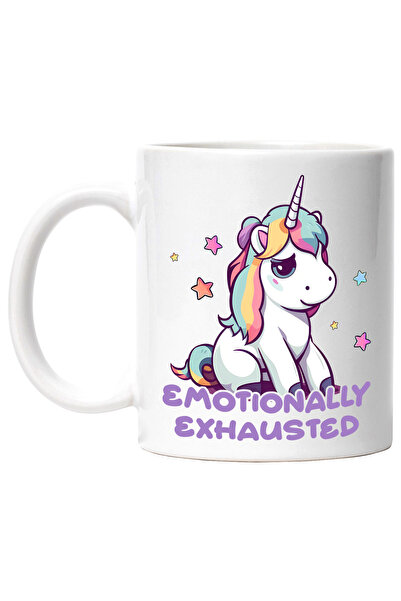 StoryGift Romania Cana cu un unicorn trist | ilustratie | mesajul "Emotionall...