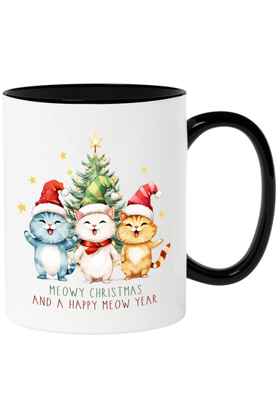 StoryGift Romania Cana cu pisoi cu mesajul "Meowy Christmas and a Happy Meow ...