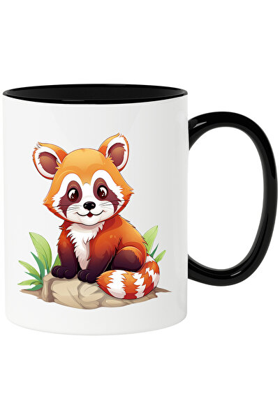 StoryGift Romania Cana cu un urs Panda Rosu | ilustratie | vesel | fericit | ...