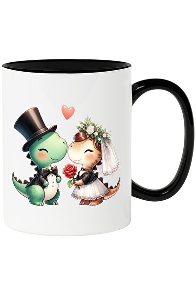 StoryGift Romania Cana cu o femela dinozaur si un dinozaur verde la nunta | i...