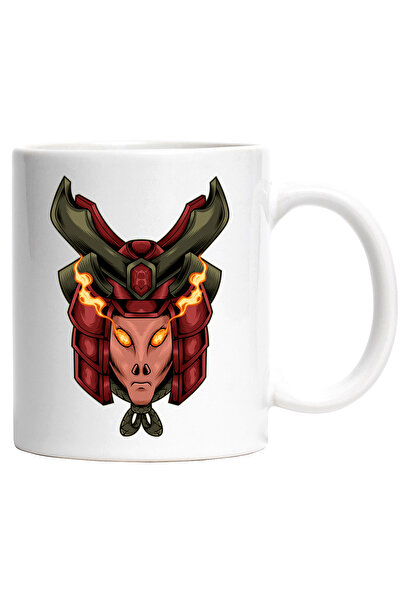 StoryGift Romania Cana Cu Samurai, Flacari, Casca, Monstru, Asiatic, Luptator...