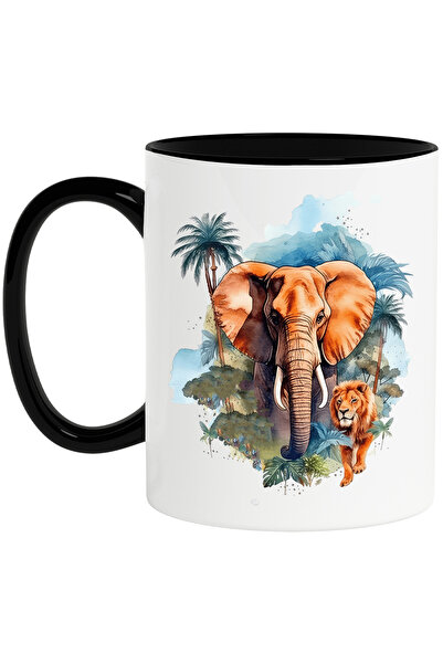 StoryGift Romania Cana cu animale salbatice | ilustratie | jungla | elefant |...