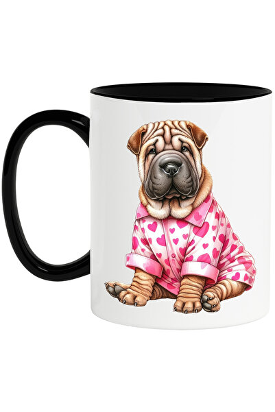 StoryGift Romania Cana cu un catelus Shar Pei imbracat cu o bluza | ilustrati...