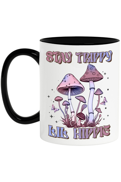 StoryGift Romania Cana cu mesajul "Stay trippy, lil hippie", stilul hippie, c...