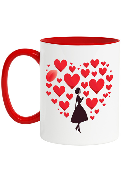StoryGift Romania Cana cu o femeie intr-o rochie neagra, ilustratie, multe in...