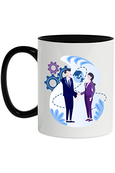 StoryGift Romania Cana Cu Business, Planeta, Frunze, Costum, Acord, Multicolo...