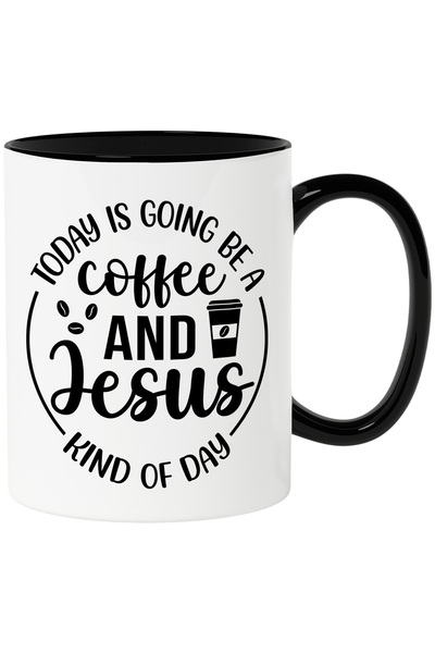StoryGift Romania Mug with the message "Today will be the type of day with Je...