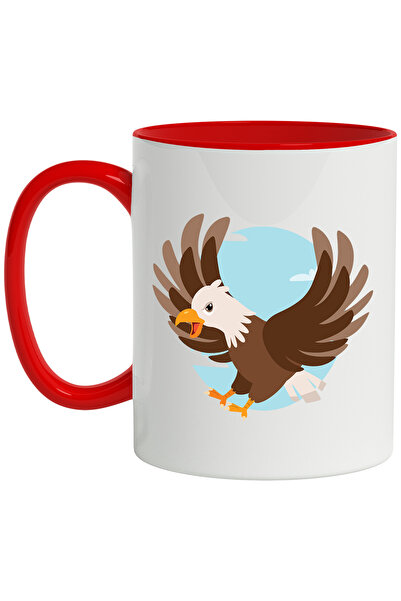 StoryGift Romania Cana Cu Vultur, Pasare, Cer, Zbor, Nori, Aripi, Multicolor ...