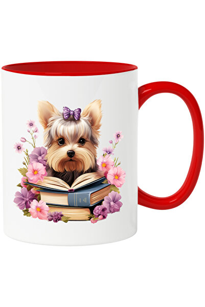 StoryGift Romania Cana cu o catelusa care tine o carte deschisa | ilustratie ...