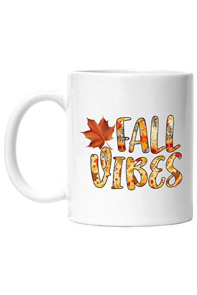 StoryGift Romania Cana cu mesajul "Fall vibes", toamna, ilustratie, simti, se...