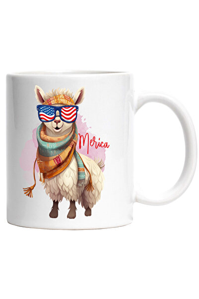 StoryGift Romania Cana cu lama cu mesajul "Merica", America, ochelari cu stea...