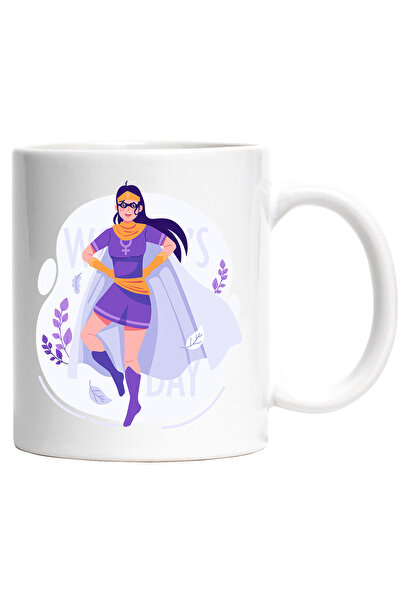 StoryGift Romania Cana Cu Mesaj In Engleza Women's Day, Supererou, Femeie, Ca...