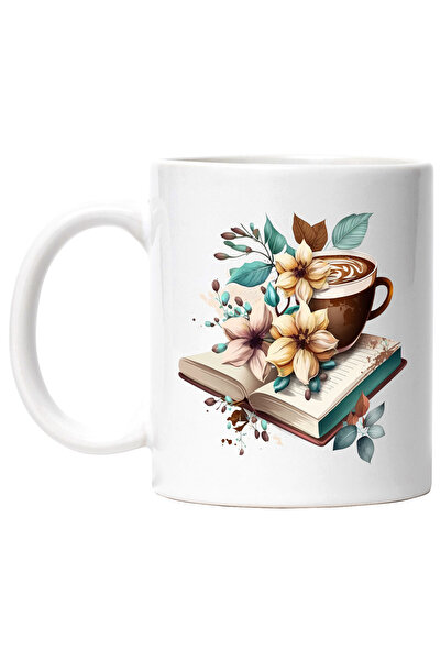 StoryGift Romania Cana cu o carte deschisa pe care este pusa o ceasca cu cafe...
