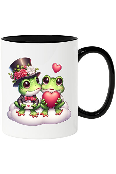 StoryGift Romania Cana cu 2 broaste | ilustratie | stau pe un norisor | palar...