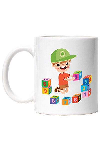 StoryGift Romania Cana Cu Copil, Cuburi, Sapca, Numere, Multicolor 330 ml, Ce...