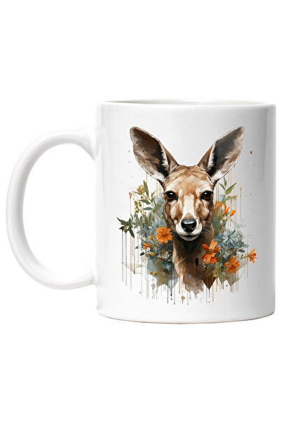 StoryGift Romania Cana Cu Caprioara, Frunze, Flori, Natura, Vegetatie, Multic...