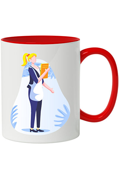 StoryGift Romania Cana Cu Ospatar, Meniu, Sort, Multicolor 330 ml, Ceramica c...