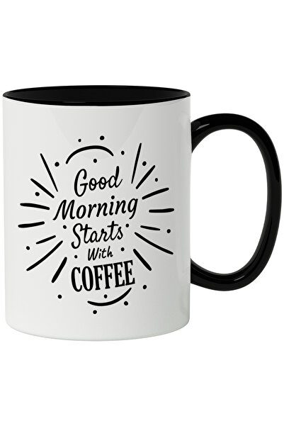 StoryGift Romania Cana Cu Mesaj In Engleza Good Morning Starts With Coffee, D...