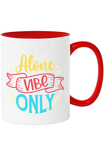 StoryGift Romania Cana cu inimioare si textul in engleza "Alone vibe only" - ...