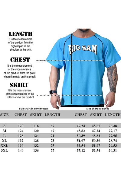 Big Sam Reglan Sleeve Training T-Shirt 3104