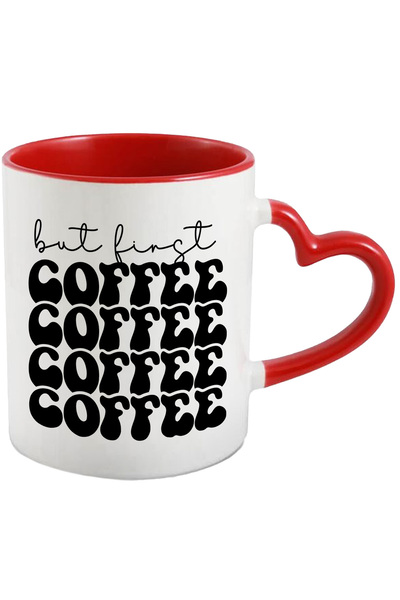 StoryGift Romania Cana pentru cei care prioritizeaza cafeaua cu Maner Inima R...