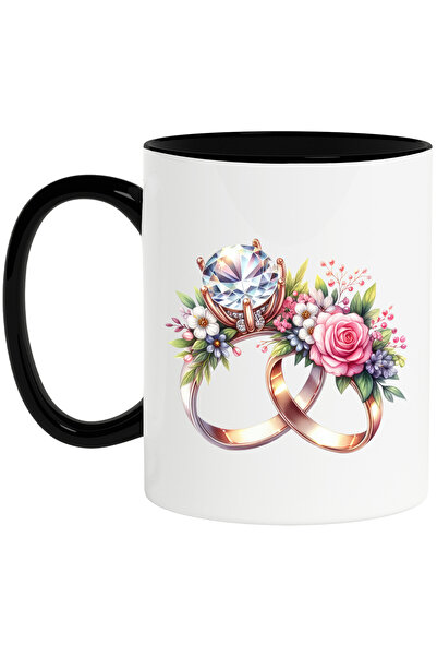 StoryGift Romania Cana cu 2 inele de logodna, ilustratie, relatie, iubire, ca...