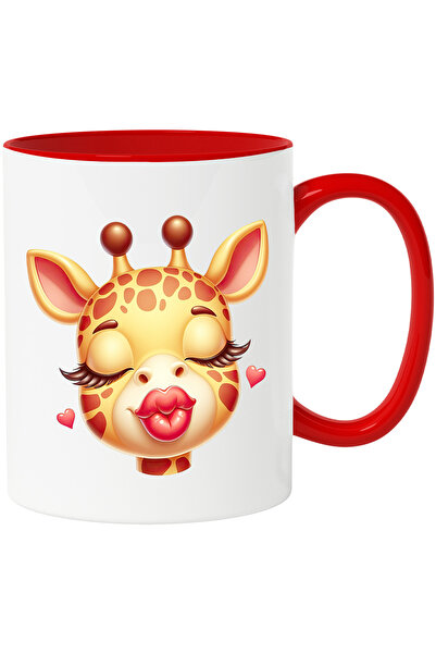 StoryGift Romania Cana cu o girafa care da un pupic | ilustratie | Valentine'...