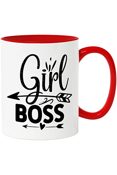 StoryGift Romania Cana cu inimioara si textul "Girl boss" - fata sefa afacere...
