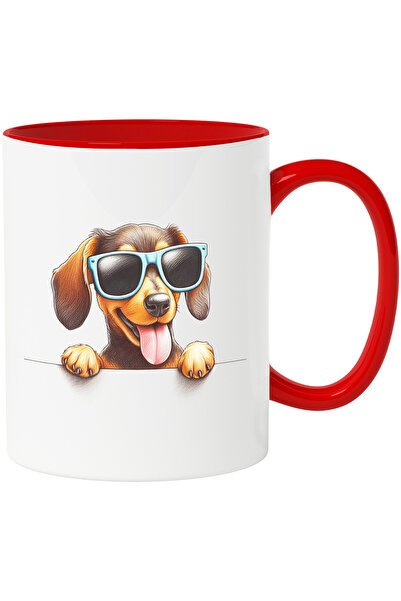 StoryGift Romania Cana cu un catel vesel cu ochelari de soare | ilustratie | ...