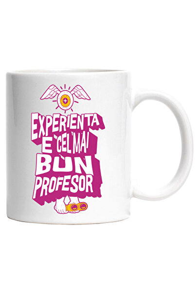 StoryGift Romania Cana Experienta e cel mai bun Profesor educatie, 330ml, Cer...