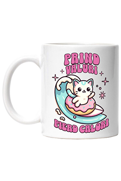 StoryGift Romania Cana pisica pe val gogoasa glazurata haios prind valuri pie...