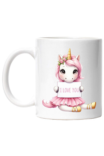 StoryGift Romania Cana cu unicorn, ilustratie, mesajul "I love you", aprecier...