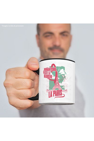 StoryGift Romania Eiffel Tower Mug Paris City of Love Text Romance Is On Sale, 330m, With ,STG