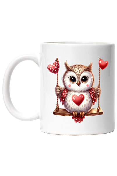 StoryGift Romania Cana cu o bufnita dragalasa, vesela, fericita, inimioare, i...