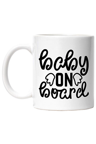 StoryGift Romania Cana cu textul in engleza "Baby on board" - bebelus la bord...