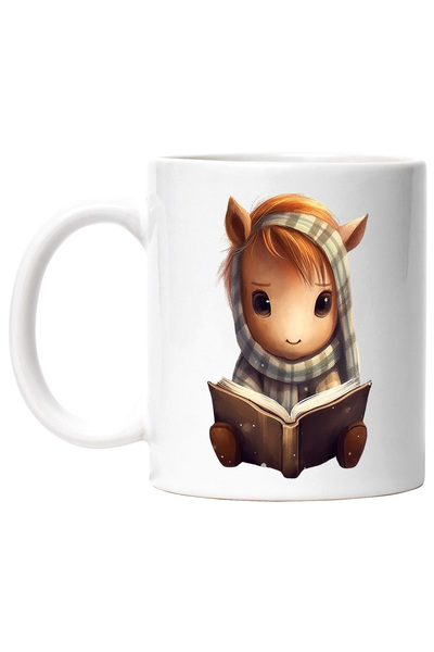 StoryGift Romania Cana cu un animalut care tine o carte deschisa si citeste |...