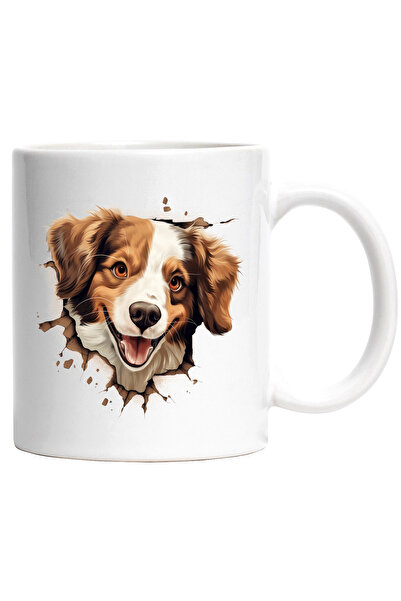 StoryGift Romania Cana cu un caine care scoate capul printr-o gaura in perete...