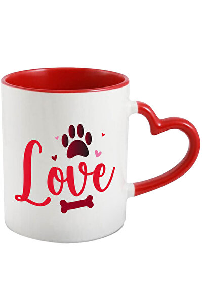 StoryGift Romania Cana cu inimioare, labuta si os pentru iubitorii de caini c...